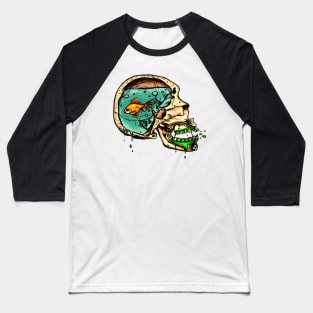 Aqua skull Baseball T-Shirt